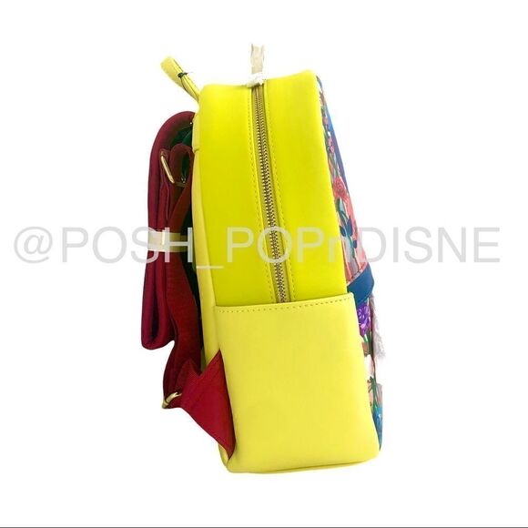 LOUNGEFLY Disney Beauty and the Beast Transformation Floral Mini Backpack - Picture 2 of 3